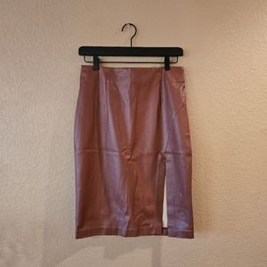 Forever 21 Faux Leather Skirt, Medium | Brown